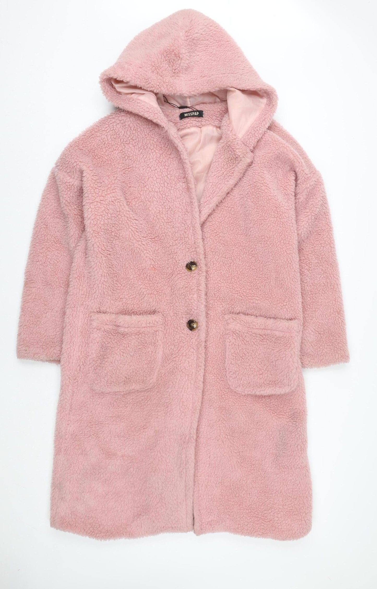 Womens UK Size 8 Miss Selfridge Pink Puffer Jacket