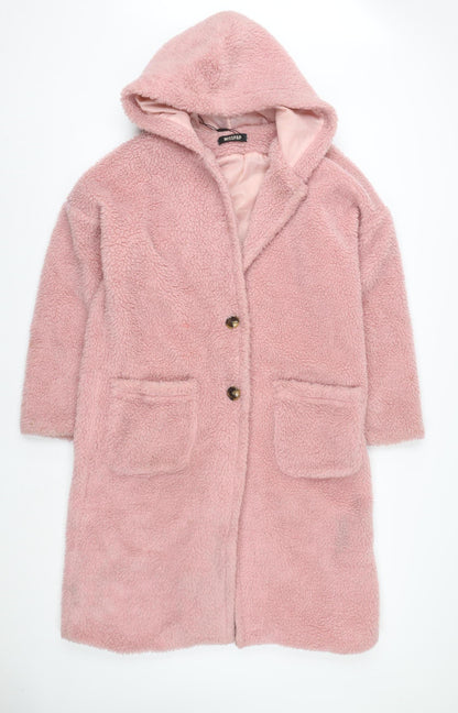 Womens UK Size 8 Miss Selfridge Pink Puffer Jacket