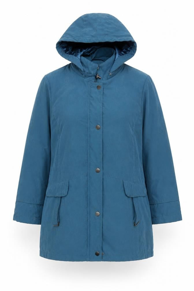 Womens UK Size M BM Blue Parka Coat