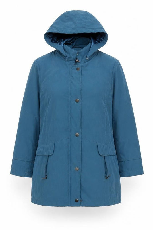 Womens UK Size M BM Blue Parka Coat