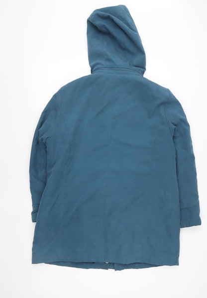 Womens UK Size M BM Blue Parka Coat