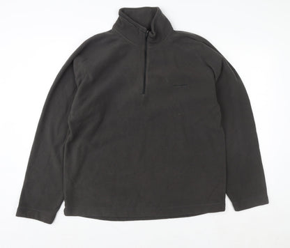 Craghoppers Women Black 1/4 Zip Fleece Sweatshirt Size L Polyester