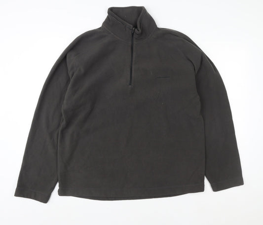 Craghoppers Women Black 1/4 Zip Fleece Sweatshirt Size L Polyester