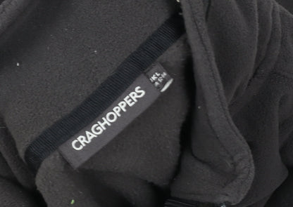 Craghoppers Women Black 1/4 Zip Fleece Sweatshirt Size L Polyester