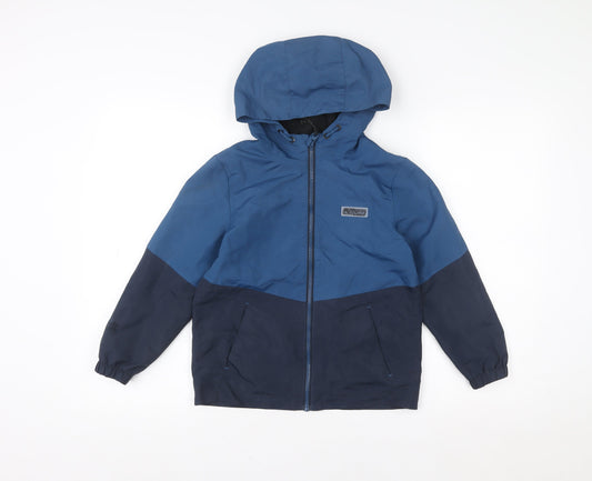 Boys UK Size 7-8 Years F&F Blue Rain Coat