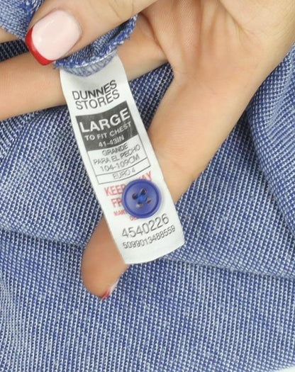 Mens UK Size L Dunnes Stores Cotton Blend Polo Shirt