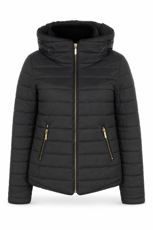Womens UK Size S Rising Black Puffer Jacket