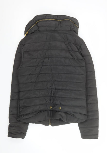 Womens UK Size S Rising Black Puffer Jacket