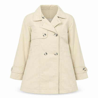 Zara Girls Beige Trench Coat 6 Years Double-Breasted Mid-Length Jacket