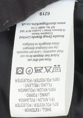 Womens UK Size 12 Dorothy Perkins Black Bodywarmer