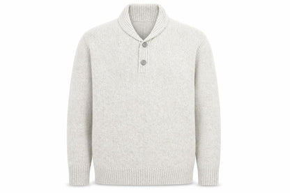 Mens UK Size 2XL Marks and Spencer Ivory Henley Jumper