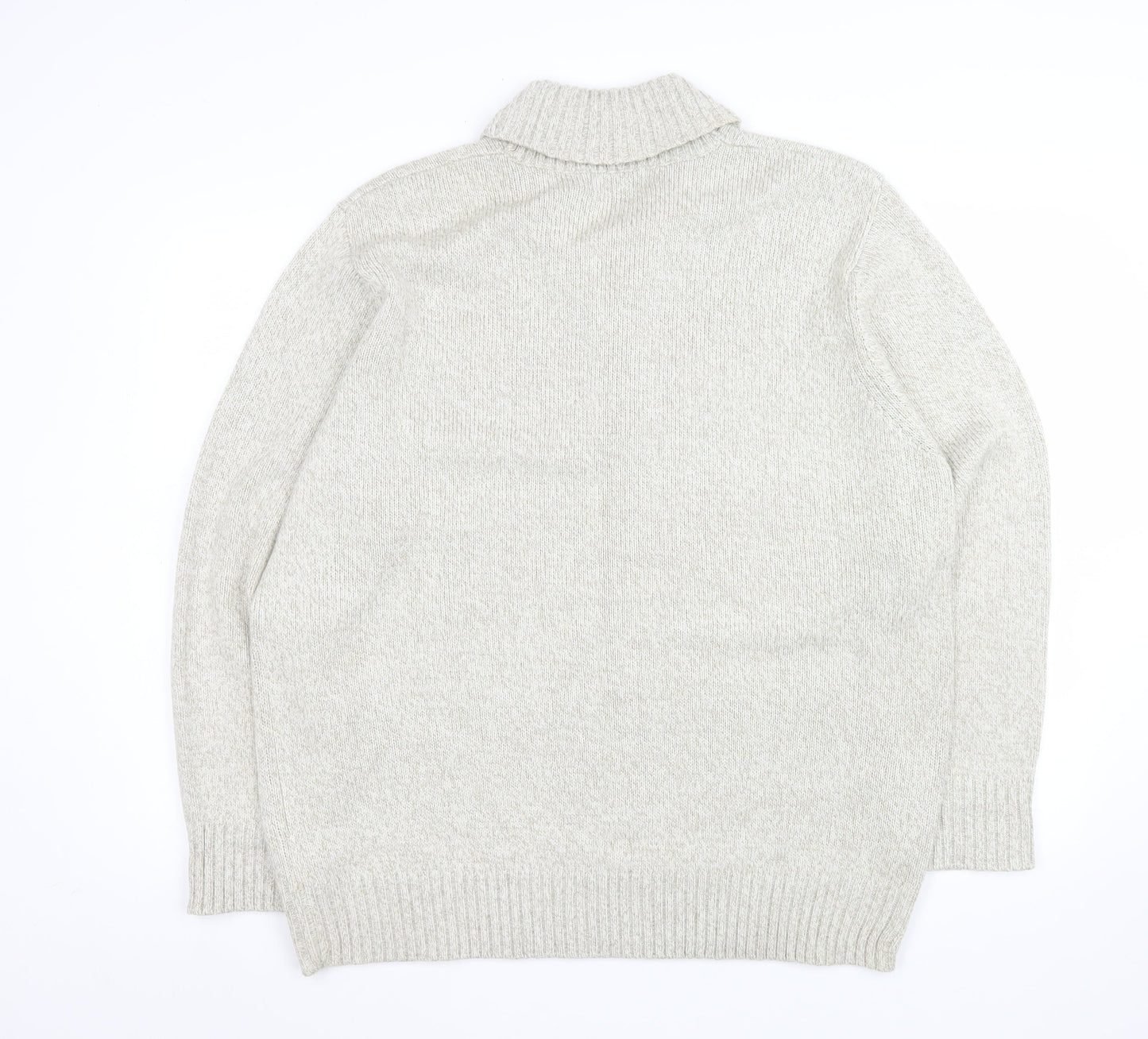 Marks and Spencer Men’s Ivory 2XL Acrylic Henley Jumper