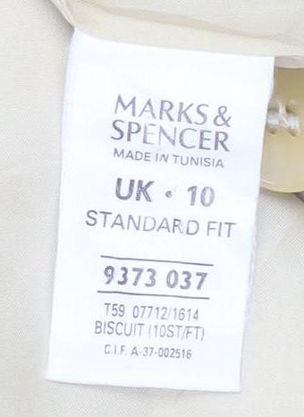 Womens UK Size 10 Marks and Spencer Regular Beige Blazer