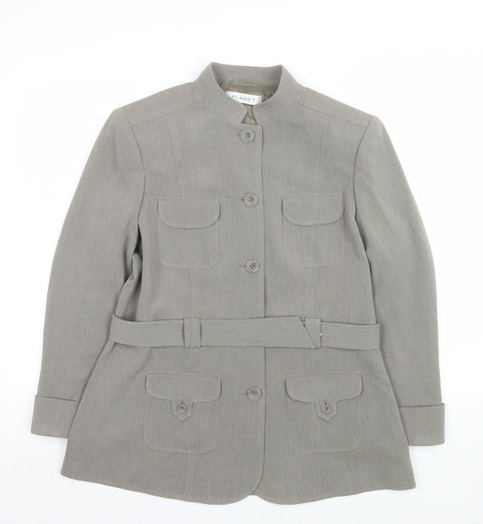 Womens UK Size 14 Planet Grey Military Jacket