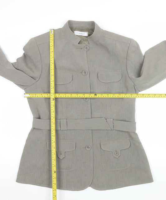 Womens UK Size 14 Planet Grey Military Jacket