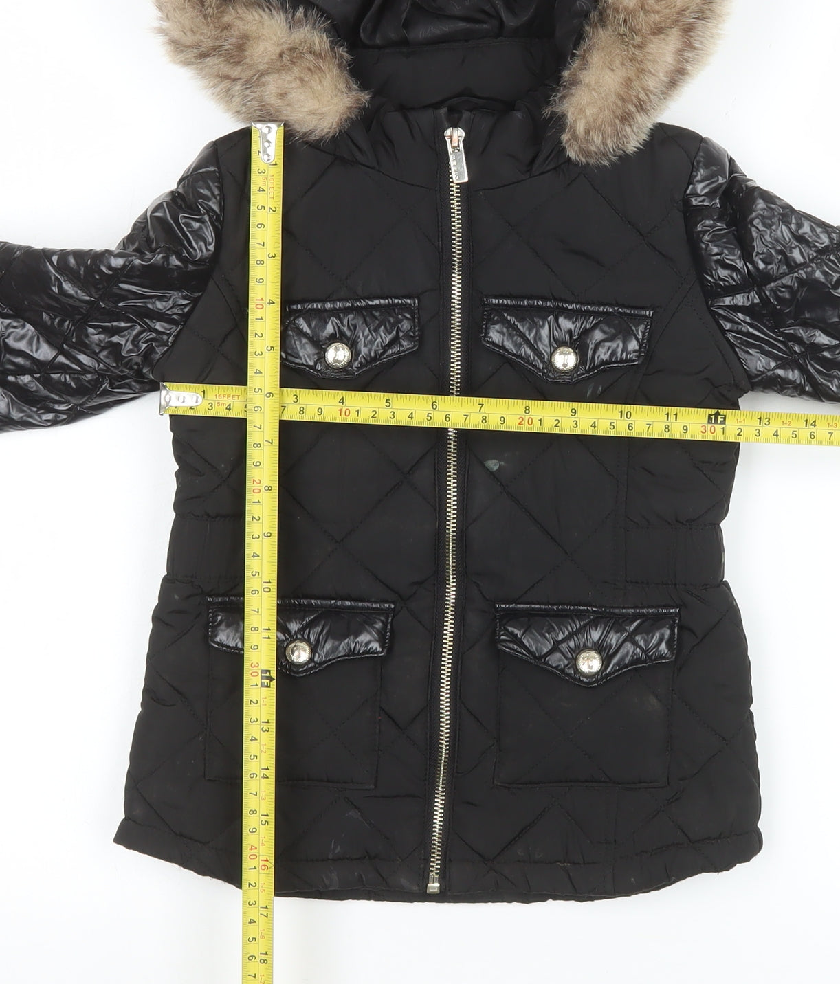 Girls UK Size 3-4 Years River Island Black Puffer Jacket