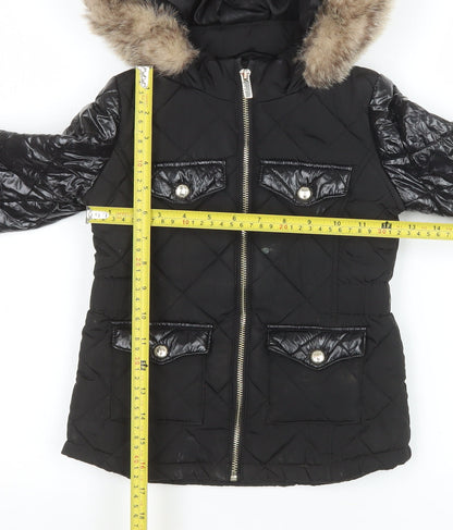 Girls UK Size 3-4 Years River Island Black Puffer Jacket