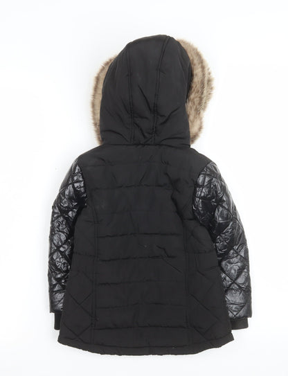 Girls UK Size 3-4 Years River Island Black Puffer Jacket
