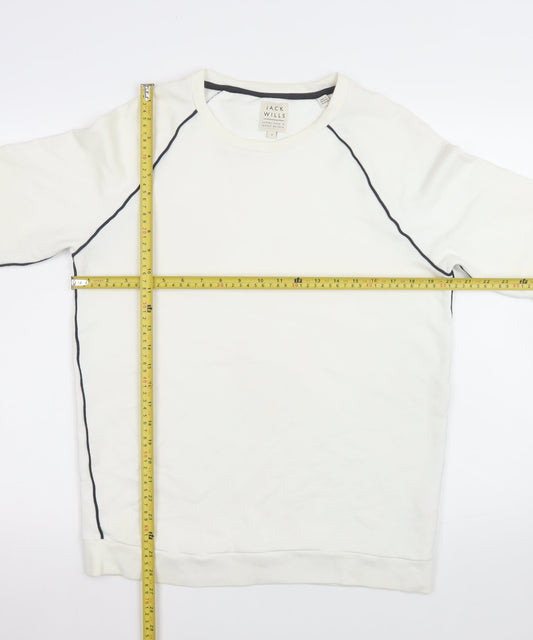 Mens UK Size S Jack Wills White Pullover Sweatshirt