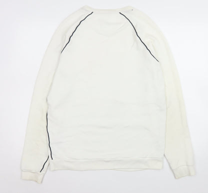 Mens UK Size S Jack Wills White Pullover Sweatshirt