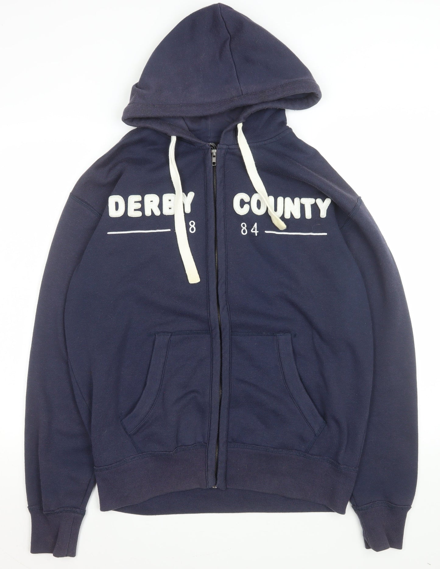 Mens UK Size M Derby County Football Club Blue Basic Jacket