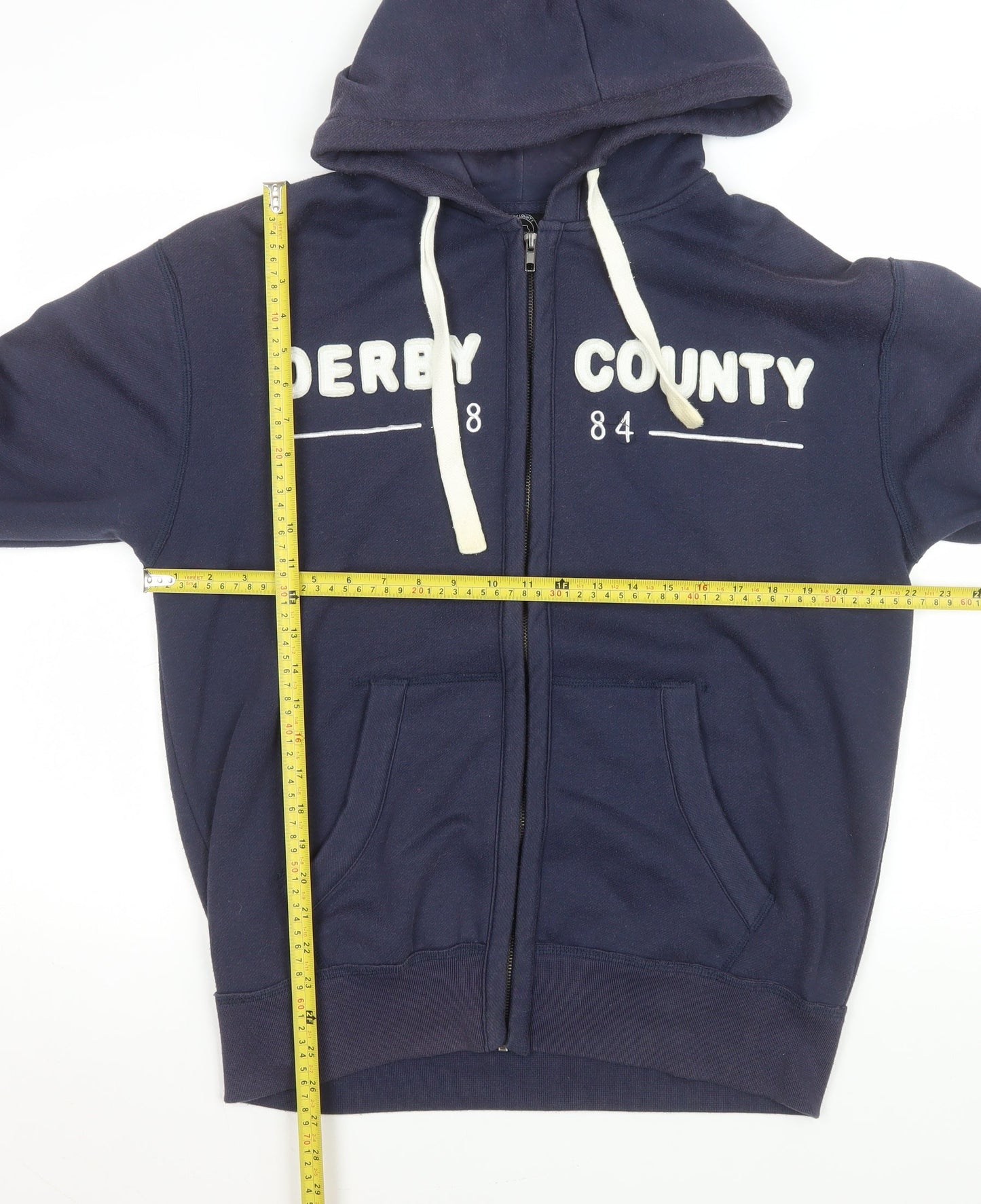 Mens UK Size M Derby County Football Club Blue Basic Jacket