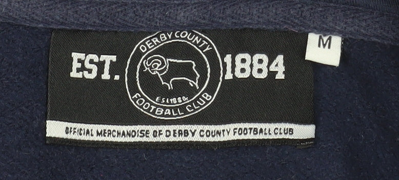 Mens UK Size M Derby County Football Club Blue Basic Jacket