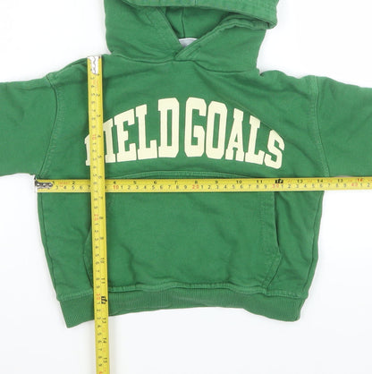 Boys UK Size 3 Years Zara Green Pullover Hoodie