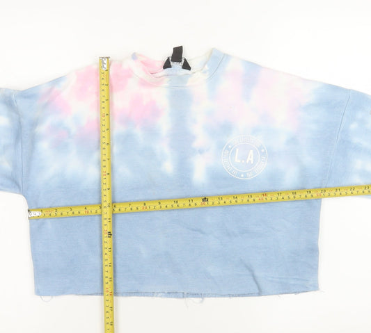 New Look Girls Multicoloured Tie Dye LA California Cropped Sweatshirt 12-13 Years