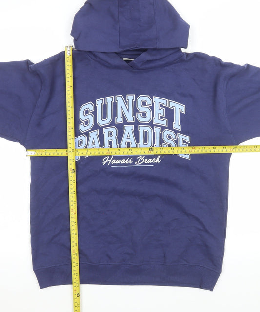 Girls UK Size 12 Years Matalan Blue Pullover Hoodie