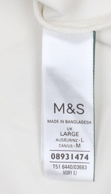 Mens UK Size L Marks and Spencer Ivory Pullover Hoodie