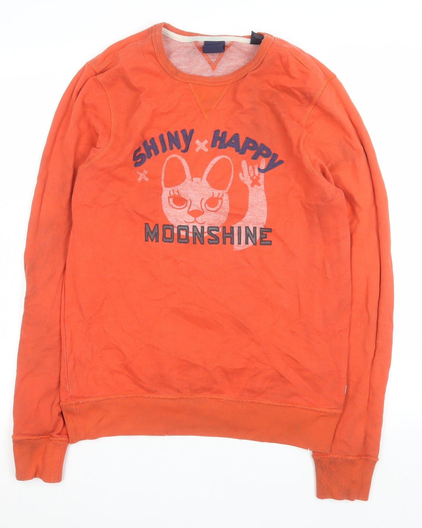 Womens UK Size S Scotch & Soda Orange Pullover Sweatshirt