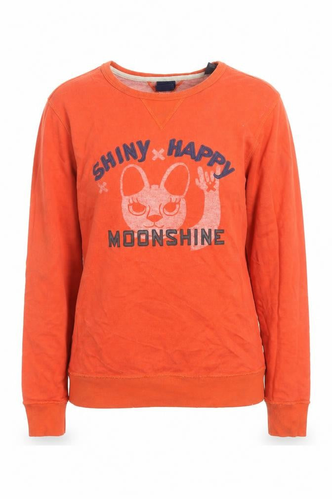 Womens UK Size S Scotch & Soda Orange Pullover Sweatshirt
