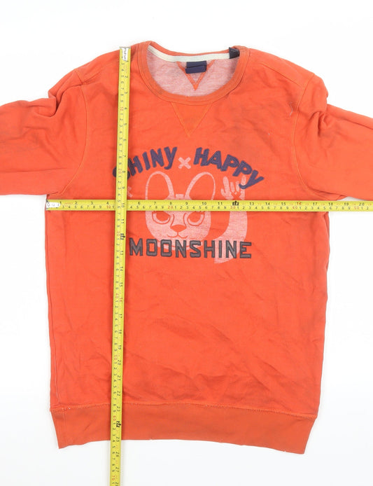 Womens UK Size S Scotch & Soda Orange Pullover Sweatshirt