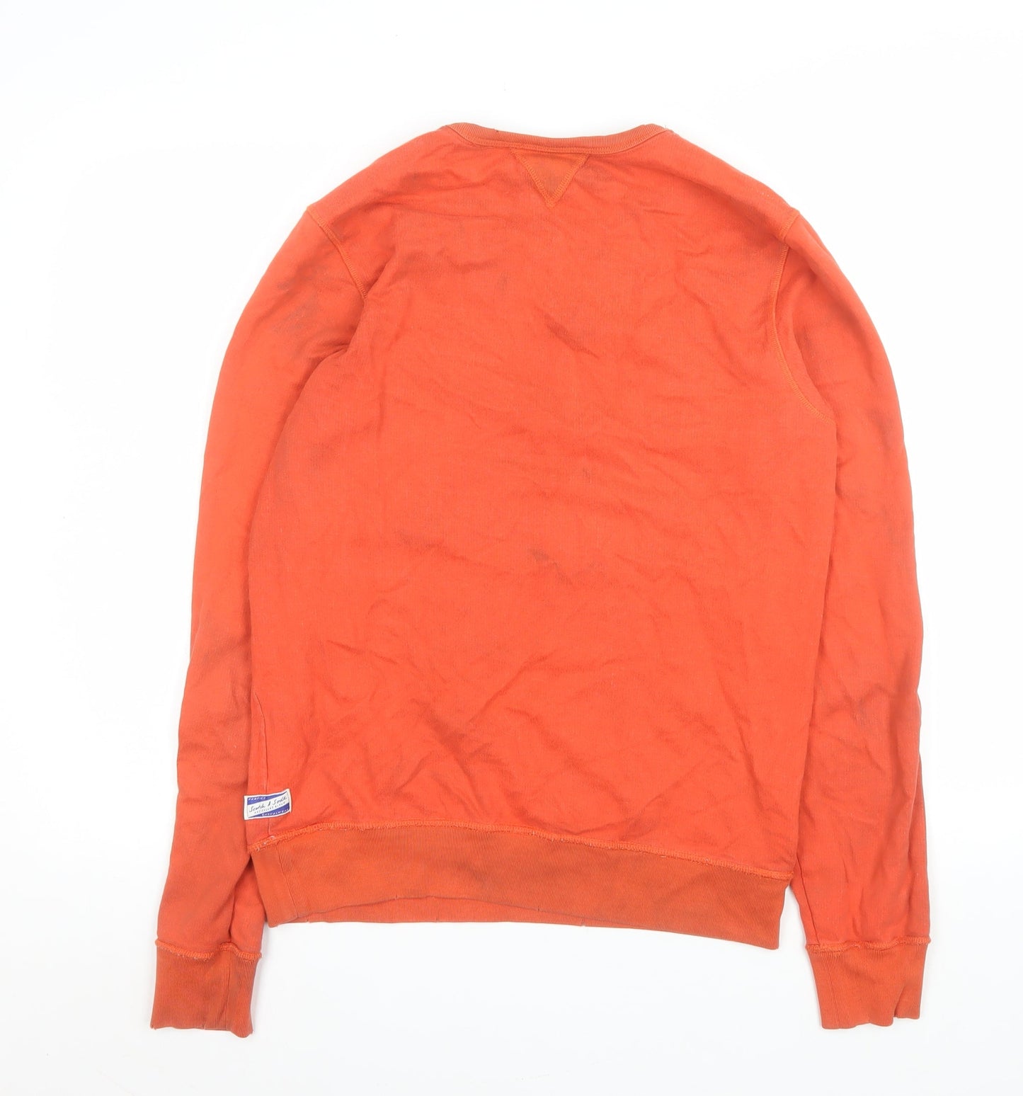 Womens UK Size S Scotch & Soda Orange Pullover Sweatshirt