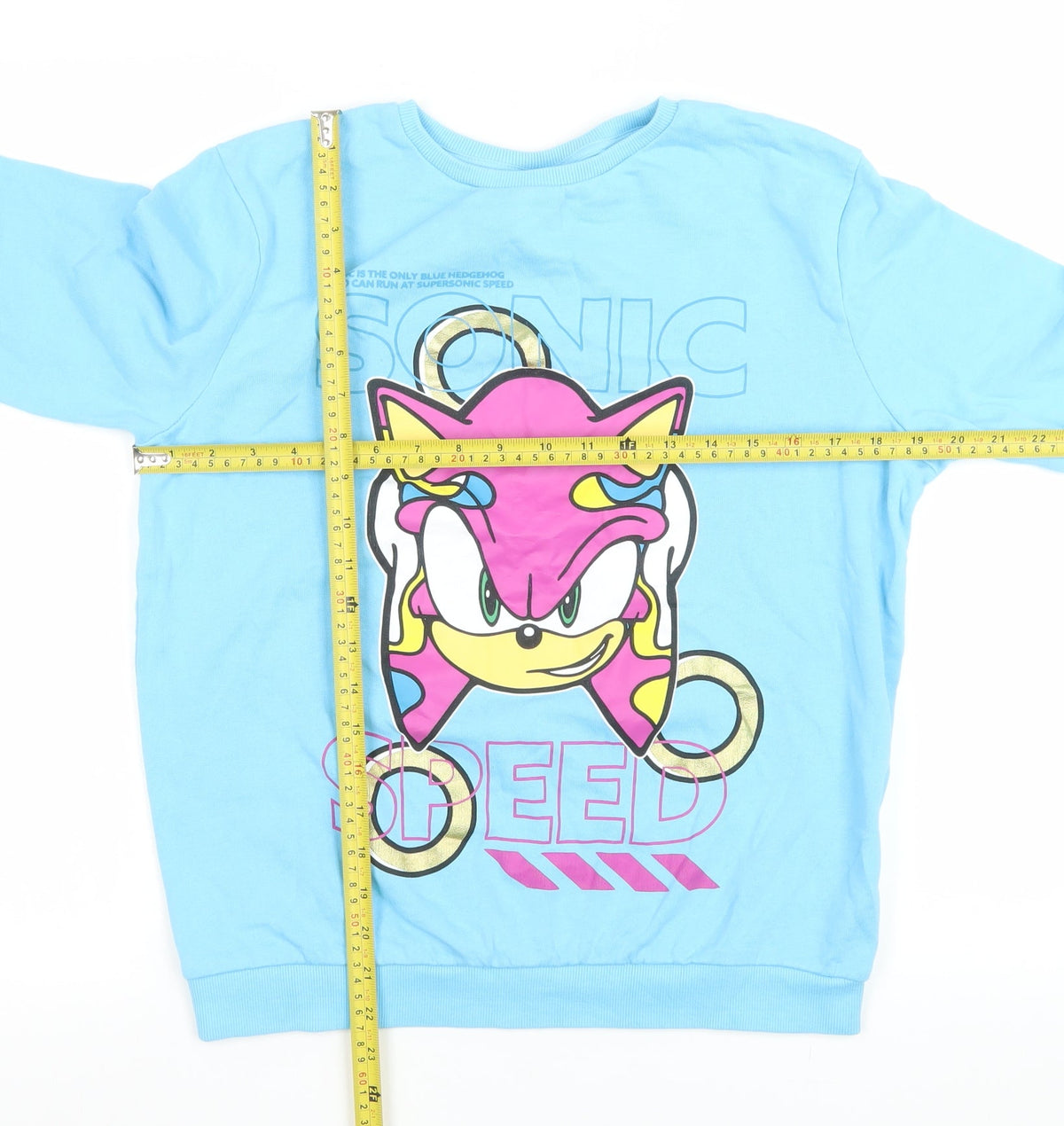 George Boys Blue Sonic the Hedgehog Pullover Sweatshirt 13-14 Years