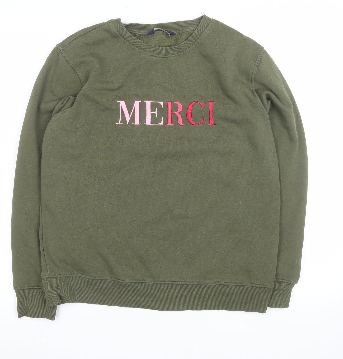 Womens UK Size S Marks and Spencer Green Pullover Sweatshirt