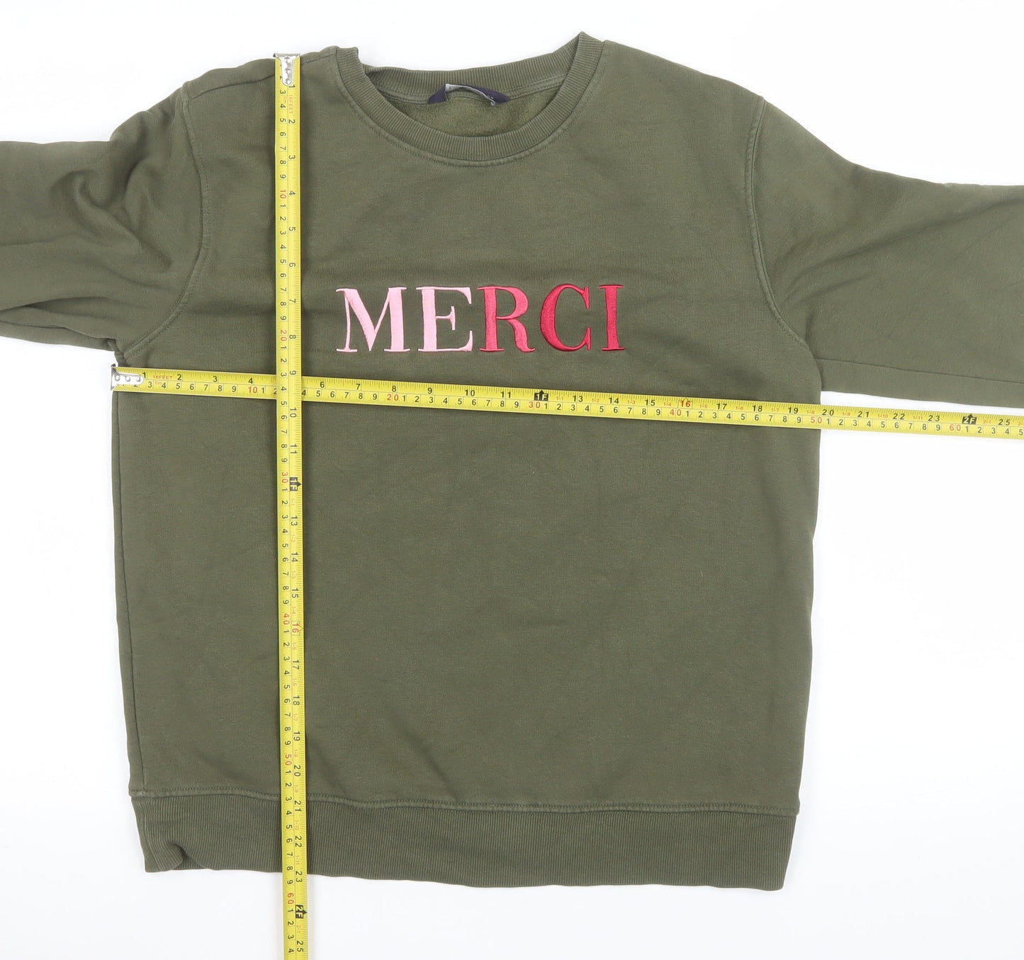 Womens UK Size S Marks and Spencer Green Pullover Sweatshirt