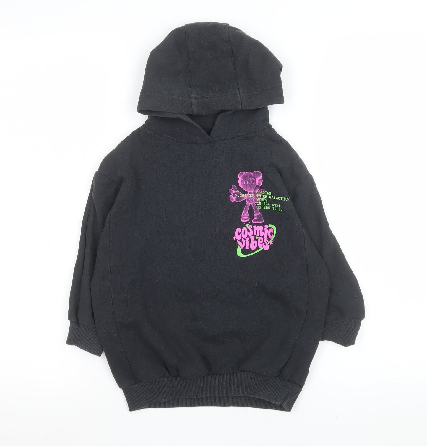 Girls UK Size 4 Years NEXT Black Pullover Hoodie