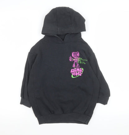 Girls UK Size 4 Years NEXT Black Pullover Hoodie