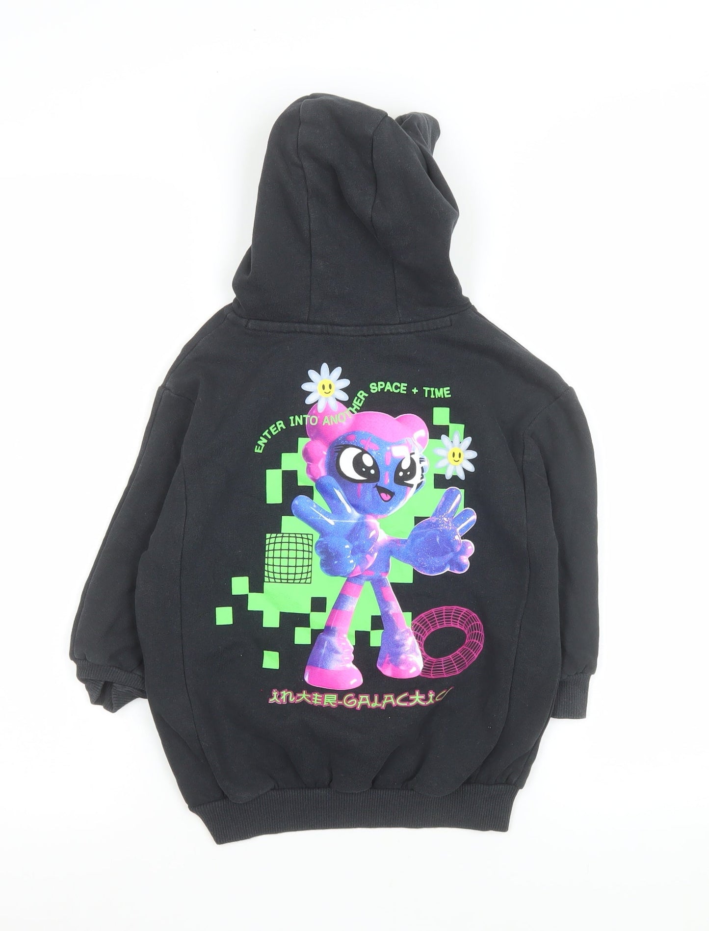 Girls UK Size 4 Years NEXT Black Pullover Hoodie