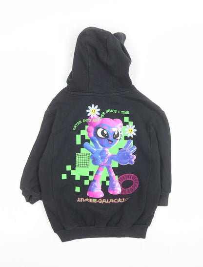 Girls UK Size 4 Years NEXT Black Pullover Hoodie