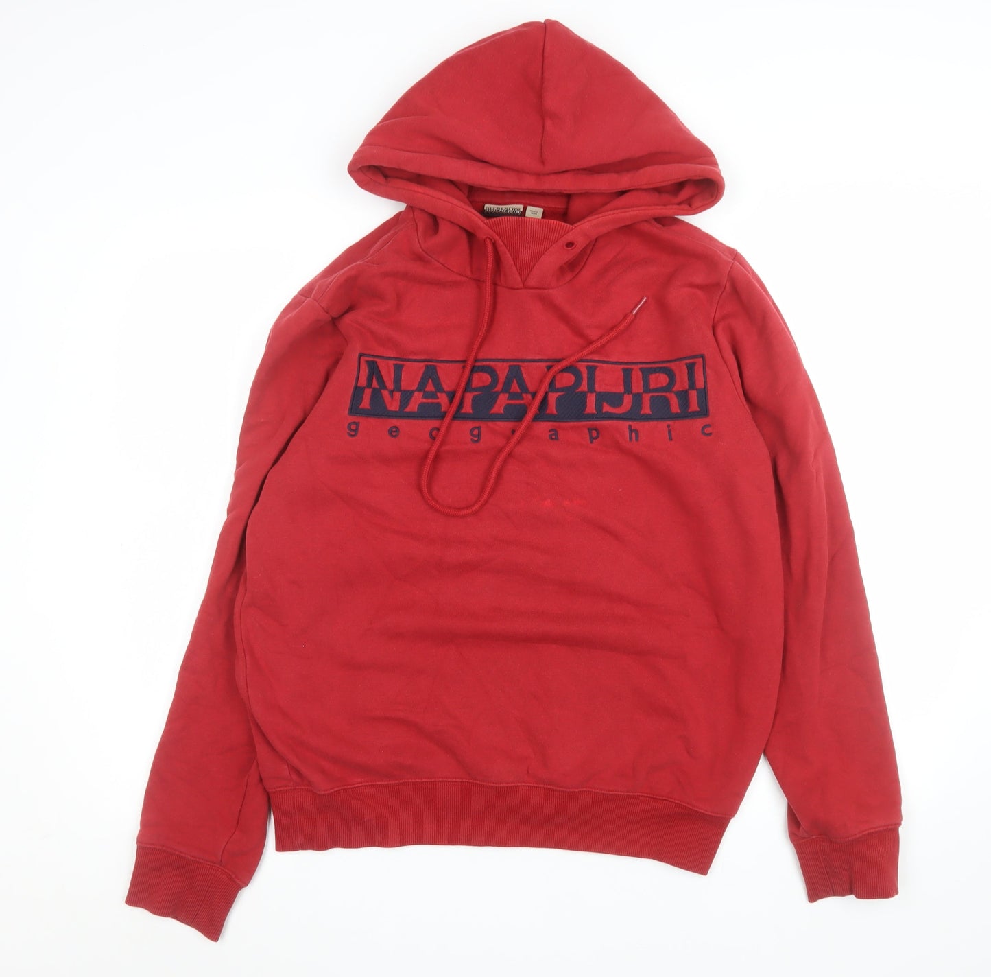 Mens UK Size M Napapijri Red Pullover Hoodie