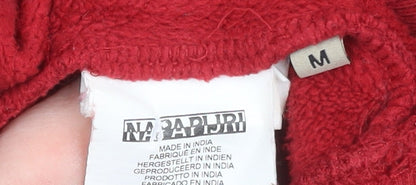 Mens UK Size M Napapijri Red Pullover Hoodie