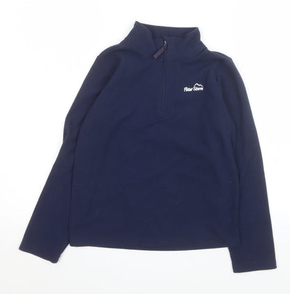 Peter Storm Boys Blue Fleece 1/4 Zip Pullover Sweatshirt 9-10 Years