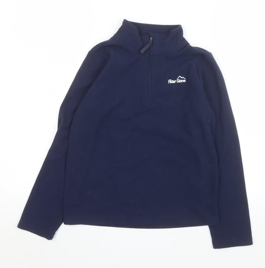 Peter Storm Boys Blue Fleece 1/4 Zip Pullover Sweatshirt 9-10 Years