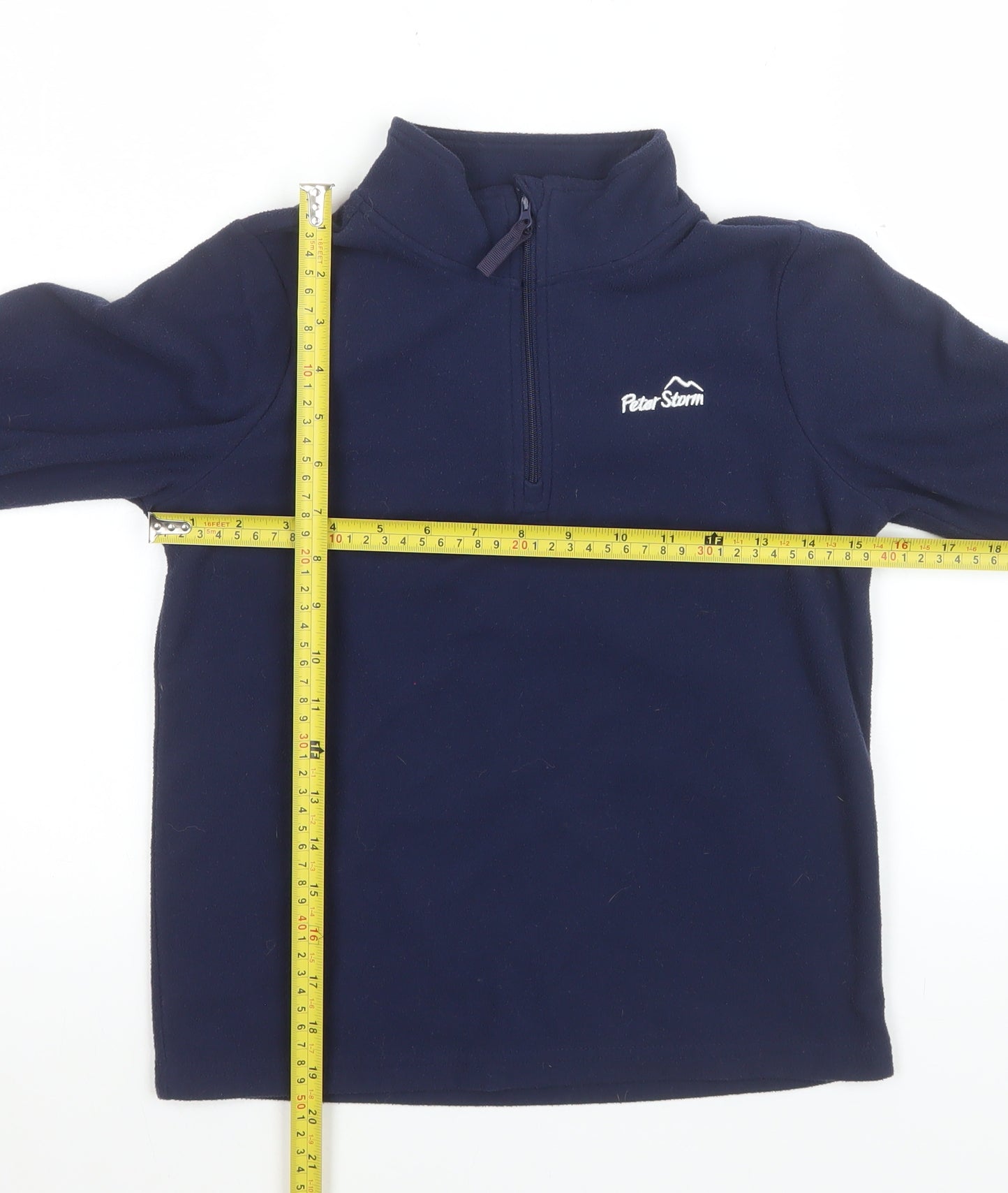 Peter Storm Boys Blue Fleece 1/4 Zip Pullover Sweatshirt 9-10 Years