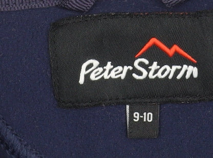 Peter Storm Boys Blue Fleece 1/4 Zip Pullover Sweatshirt 9-10 Years