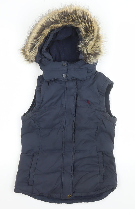 Womens UK Size 6 Jack Wills Blue Puffer Jacket