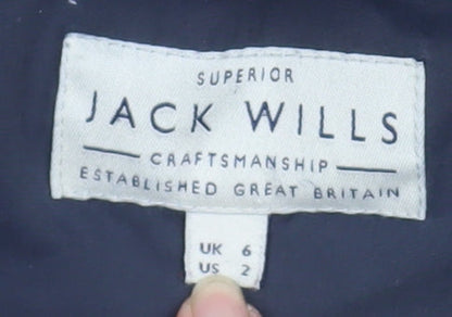 Womens UK Size 6 Jack Wills Blue Puffer Jacket